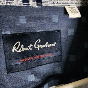 Erasmus Long Sleeve Button Down Shirt Blue - Robert Graham